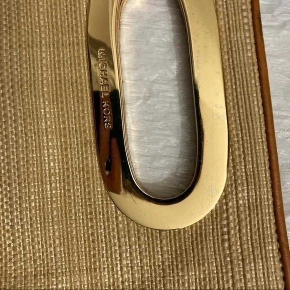 Michael kors wicker clutch bag